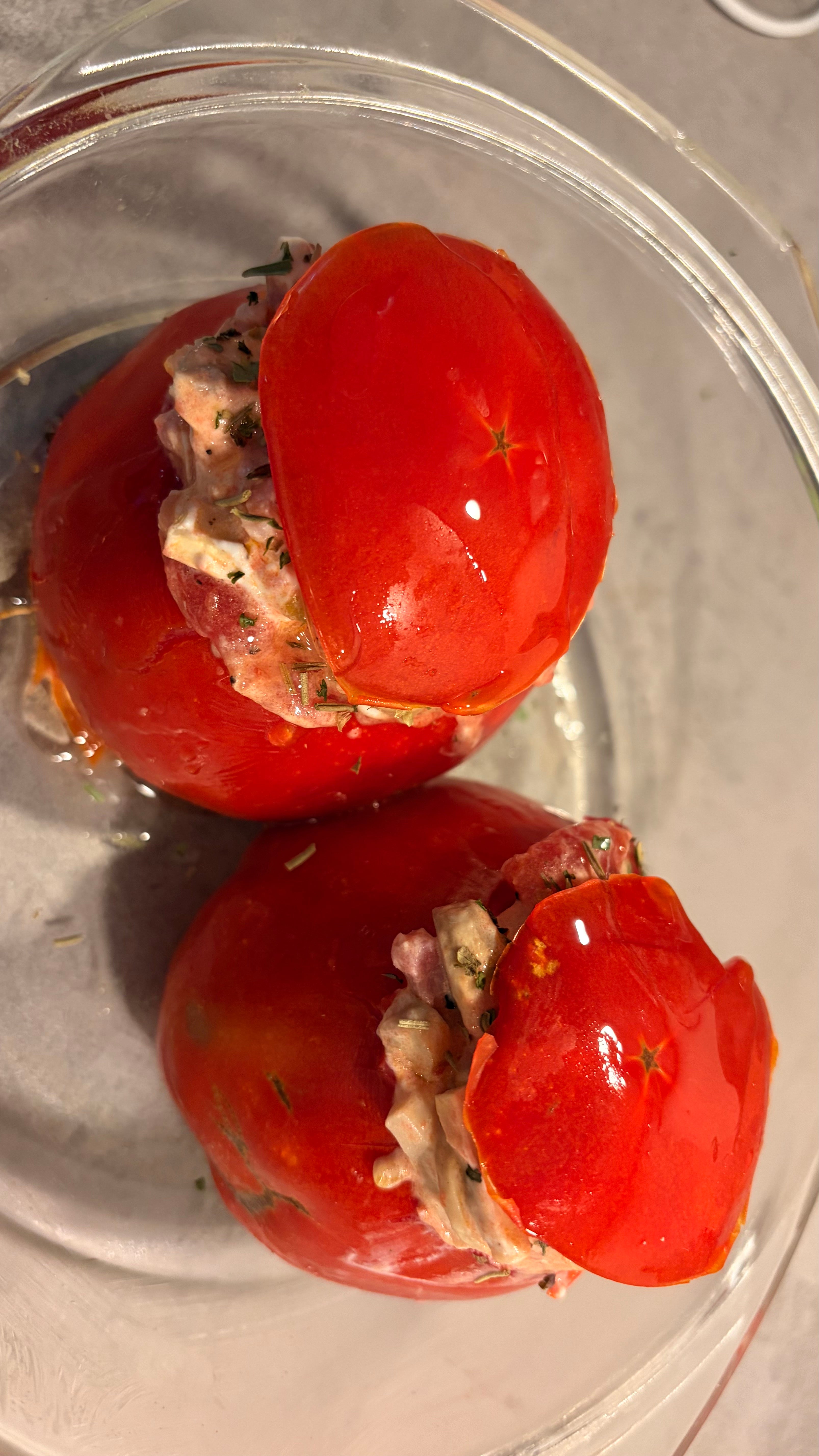 Saveur & Savoir - Receptenkaart Tomates farcies aux lardons - Gevulde tomaten met spekjes