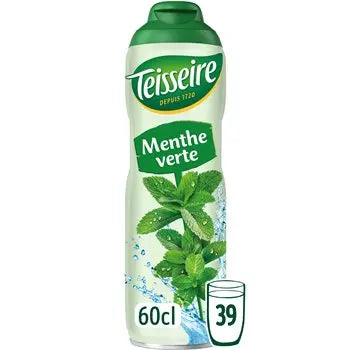 Teisseire – Groene Muntsiroop – Zonder kunstmatige smaakstoffen - fles van 60 cl Saveur & Savoir