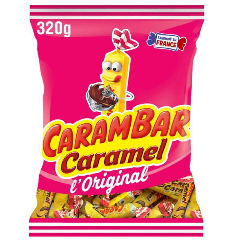 Carambar – Caramel - Franse Karamelsnoeprepen – Klassiek recept - Zonder gelatine - 320g