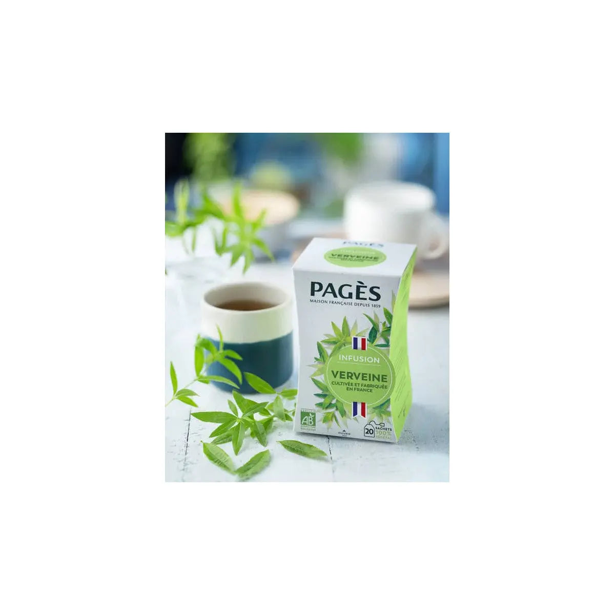 Pagès Infusion Verveine - Kruidenthee met Verbena - Biologisch - 20 zakjes Saveur & Savoir
