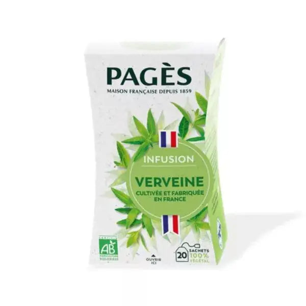 Pagès Infusion Verveine - Kruidenthee met Verbena - Biologisch - 20 zakjes Saveur & Savoir