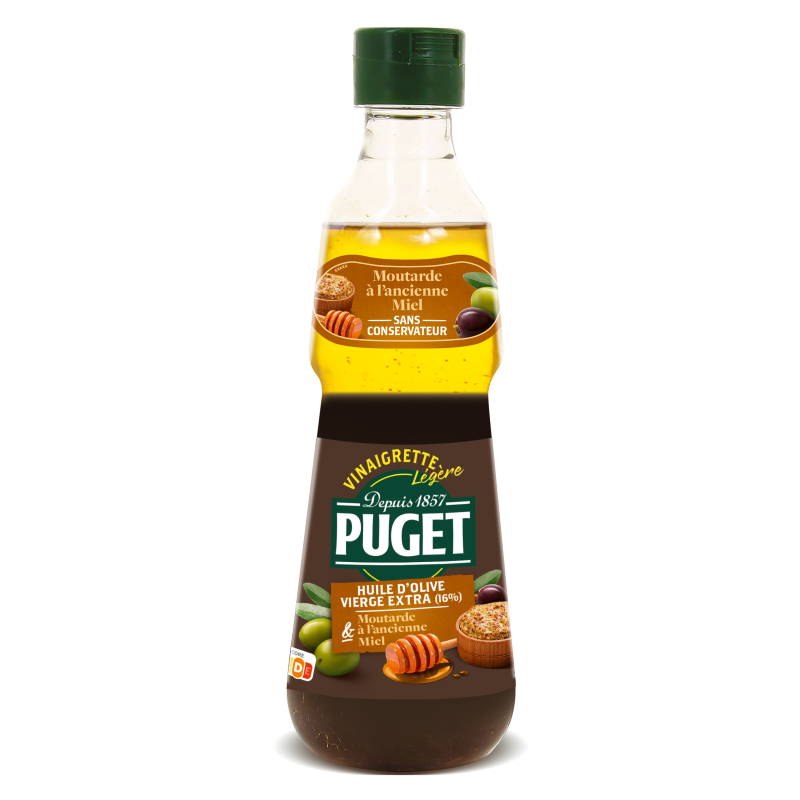 Puget - Vinaigrette Moutarde & Miel - Mosterd-Honing-Dressing - 33 cl - zonder conserveermiddelen